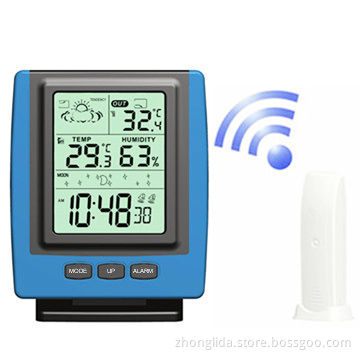 Novelty Digital Room Thermometers with 433MHz Frequency, 12/24-hour Time Display